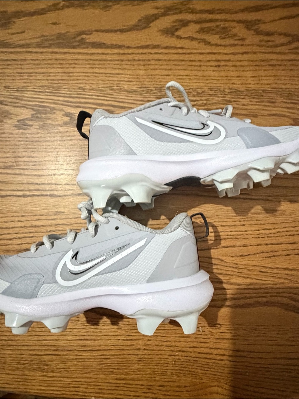 Nike Kids Force Trout 9 Pro MCS BG Gray and White Turf / Baseball Cleat Sneakers - Picture 10 of 12